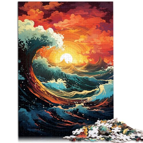 Spielzeug-Puzzle Fantasie-Sonnenuntergangslandschaft 300 Teile Puzzles für Erwachsene Holzpuzzles Familienspiel Stressabbau Schwieriges Herausforderungspuzzle 300 Teile (26 x 38 cm) von LGNBTGM