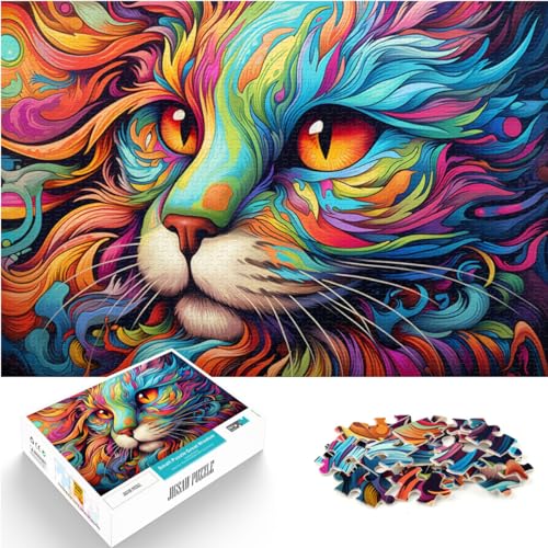 Spielzeug-Puzzle Ragdoll-Katzenaugen, 1000-teiliges Puzzle für Erwachsene, Holzpuzzle, Spielzeug-Puzzle, Lernspiele, Stressabbau-Puzzle, 1000 Teile (50 x 75 cm) von LGNBTGM