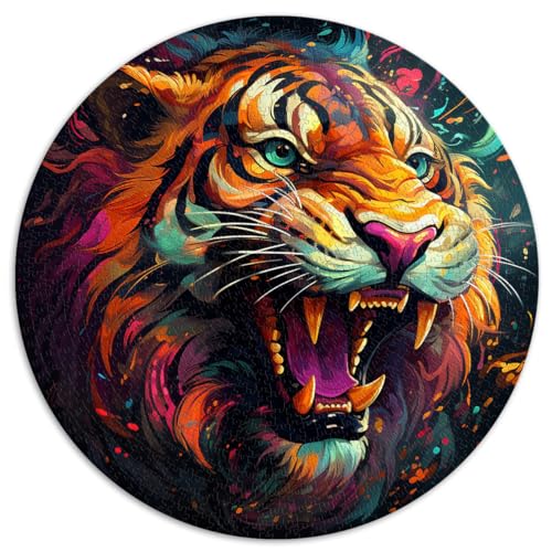 Spielzeug-Puzzle Wilder Tiger Puzzle 1000 Teile für Erwachsene 26,5x26,5 Zoll Entspannungspuzzle Spiele-Denkspiel-Puzzle Heimdekoration von LGNBTGM