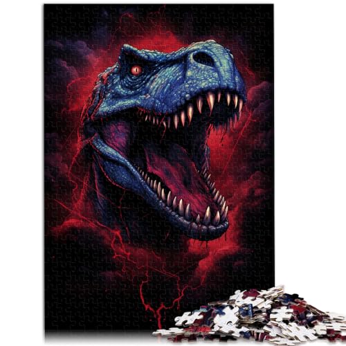 Spielzeug-Puzzle Wütender Tyrannosaurus Rex 1000-teiliges Premium-Puzzle Holzpuzzle Schwierige, Harte Puzzles für Frauen und Männer 1000 Teile (50 x 75 cm) von LGNBTGM