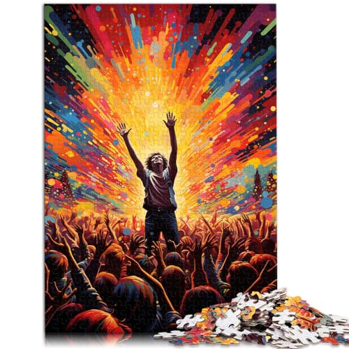 Spielzeug Puzzle verrückte Bunte Leute 1000-teiliges Puzzle Lernspiele Holzpuzzle Schwierige, schwere Puzzles für Frauen und Männer 1000 Teile (50 x 75 cm) von LGNBTGM