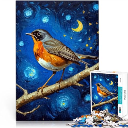 Stressabbau-Spielzeug Rotkehlchen in der Sternennacht Puzzle für Erwachsene, 1000 Teile 50x75cm Heimdekoration Spielzeug für ab 14 Jahren Stressabbau-Spielzeug Rotkehlchen in der Sternennacht Puzzle für Erwachsene, 1000 Teile 50x75cm Heimdekoration Spielzeug für ab 14 Jahren von LGNBTGM