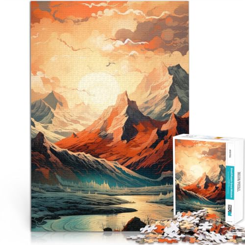 für Lernspiel-Herausforderungsspielzeug Berge Kunst 1000-teiliges Puzzle für Teenager 26x38cm Kunstwerk Geschenk für ab 14 Jahren für Lernspiel-Herausforderungsspielzeug Berge Kunst 1000-teiliges Puzzle für Teenager 26x38cm Kunstwerk Geschenk für ab 14 Jahren von LGNBTGM