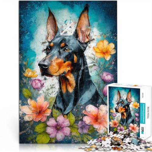 für Lernspiel-Herausforderungsspielzeug Dobermann in Blüte Puzzle für Teenager 2000 Teile 70x100cm Für Paare geeignet für Lernspiel-Herausforderungsspielzeug Dobermann in Blüte Puzzle für Teenager 2000 Teile 70x100cm Für Paare geeignet von LGNBTGM