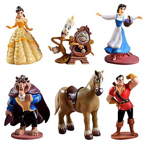 Die Schöne und das Biest Action Figure, Beauty and The Beast Tortendeko, Actionfigur Spielzeug PVC Doll Statue Collectibles Dekoration Figur Ornamente Spielzeug Desktop Puppe von LGQHCE