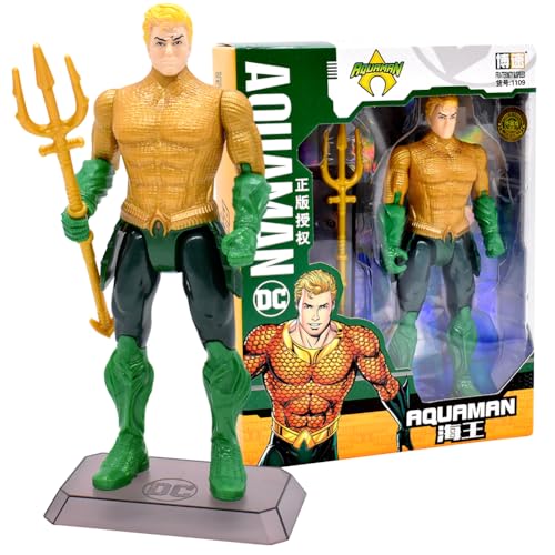 LGQHCE D-C Comics Anime Charakter Aquaman Action Figur Charakter Statue Sammlerstücke Spielzeug Desktop Dekoration Actionfigur PVC Statue von Anime Charakteren, Geschenke für Kinder 18CM von LGQHCE