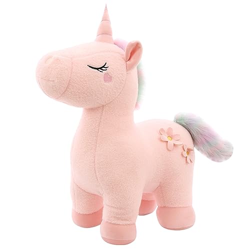 LGQHCE Einhorn Kuscheltier, Kinder Plüsch Einhorn Samt Kissen Kuscheltier Stofftier Stofftier Mehrfarbigen Kuscheltier Pony 35cm von LGQHCE