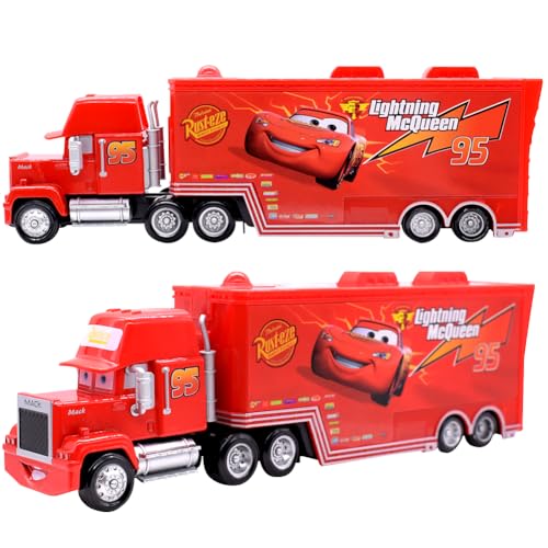 LGQHCE MccQueen-Autos, Spielzeugauto Set Racer Transporter Thema Partyzubehör Kinder Geburtstag Dekoration Spielzeug Diecast Modell Auto für Kinder Modellauto Dekor für Kindergeburtstage Party von LGQHCE