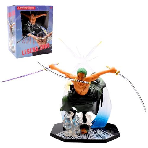 LGQHCE One Piece Figuren 18CM Roronoa Zoro Ornamente Anime Roronoa Zoro Actionfigur,Charakter Modell Ornamente,Roronoa Zoro Charakter Dekoration Ornamente Model Sammlung Desktop Dekoration von LGQHCE