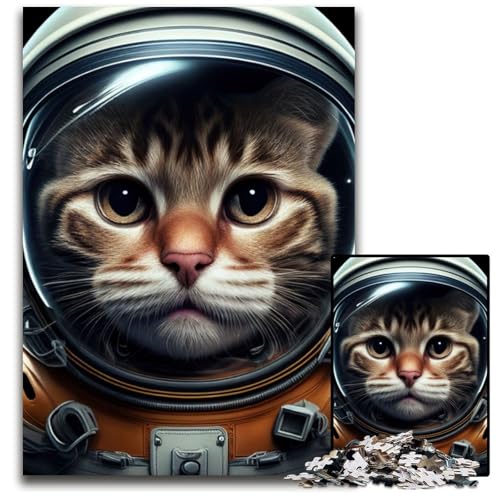 Astronaut, Katze, Weltraumtier, 1000 Teile, Puzzle, Geschenke, Unmögliches Puzzle für Erwachsene, Herausforderndes Denkspiel für Teenager, Familienspaß, Interaktives Spiel, 26x38cm Astronaut, Katze, Weltraumtier, 1000 Teile, Puzzle, Geschenke, Unmögliches Puzzle für Erwachsene, Herausforderndes Denkspiel für Teenager, Familienspaß, Interaktives Spiel, 26x38cm von LGSHENG