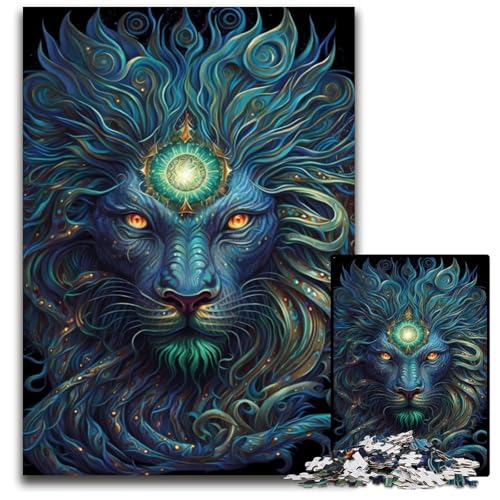 Bunte Löwen-Puzzles für Erwachsene, 1000-teiliges Holzpuzzle für Erwachsene, anspruchsvolles Denkspiel für Teenager, Spaß für den Familienspieleabend, 50x75cm Bunte Löwen-Puzzles für Erwachsene, 1000-teiliges Holzpuzzle für Erwachsene, anspruchsvolles Denkspiel für Teenager, Spaß für den Familienspieleabend, 50x75cm von LGSHENG