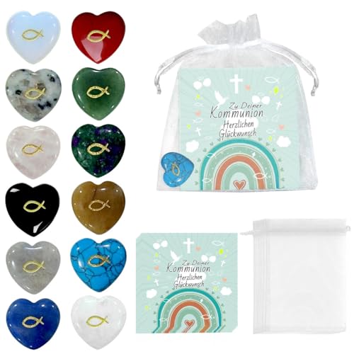 LGZIN 36pcs Mitgebsel Kommunion Gastgeschenke, Konfirmation Deko mit 12 x Glückssteine für Kinder, Kommunion Deko für Kindergeburtstag, Gastgeschenk, Kindergarten, Taufe, Kommunion, Einschulung LGZIN 36pcs Mitgebsel Kommunion Gastgeschenke, Konfirmation Deko mit 12 x Glückssteine für Kinder, Kommunion Deko für Kindergeburtstag, Gastgeschenk, Kindergarten, Taufe, Kommunion, Einschulung von LGZIN