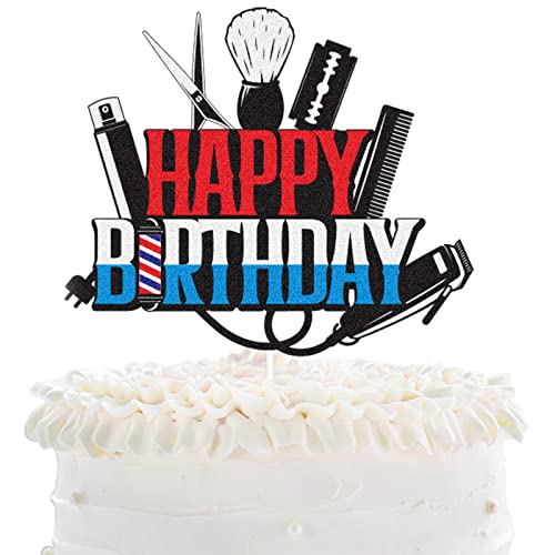 Hairstylist Barber Happy Birthday Kuchenaufsatz – Friseursalon Geburtstag Kuchenaufsatz – Friseur Party Dekorationen für Männer von LHCING