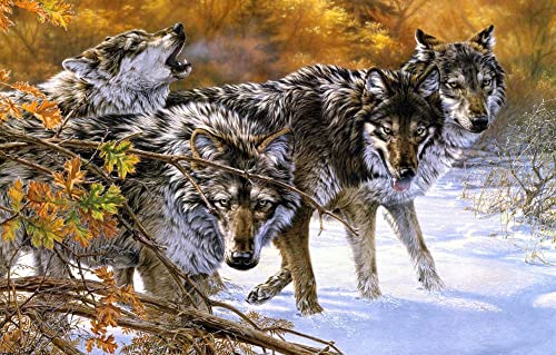 LHJOY Puzzle Groß 3D Puzzle 1000 Teile Wolfsglieder 75X50Cm von LHJOY