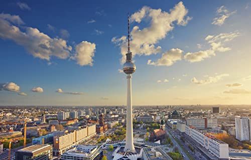 LHJOYSP 3D Puzzle Kinder 1000 Teile City Tower Berlin Alexanderplatz, Deutschland 75x50cm von LHJOYSPSP