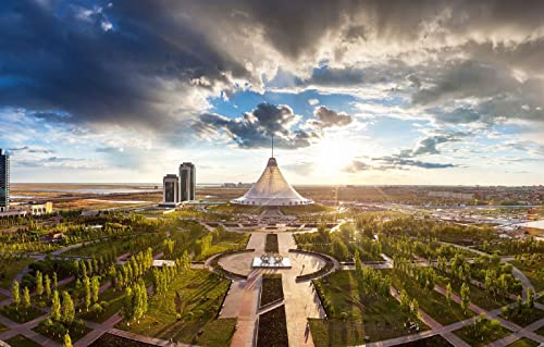 LHJOYSP Jigsaw Puzzle 1000 Teile City Sky Park Wolkenkratzer Astana Kasachstan 75x50cm von LHJOYSPSP