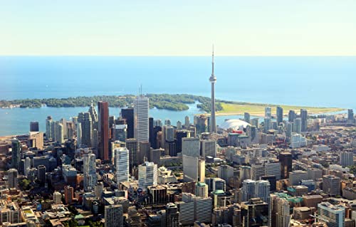LHJOYSP riesenpuzzle 3D Puzzle 1000 Teile City Sky Lake Kanada Wolkenkratzer Gebäude Toronto Ontario Metropole 75x50cm von LHJOYSPSP