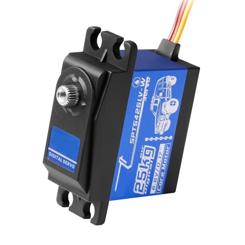 25KG 35KG Großes Drehmoment 180 ° 360 ° Metallgetriebemotor Digital RC Servo 1St(25kg 180 Waterproof) von LHKQHRDL