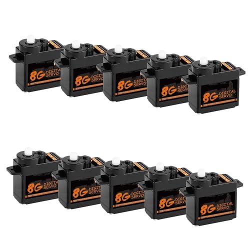 LHKQHRDL 1/5/10/20 stücke 8g Digital Servo Mini Servos for 1/24 RC Auto SCX24 K969 K989 K999(10pcs 8G) von LHKQHRDL