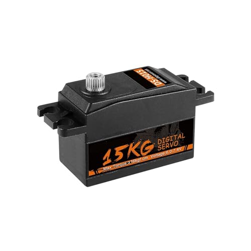 LHKQHRDL 15KG Großes Drehmoment Metallgetriebe Digital Low Profile Servo 1St von LHKQHRDL