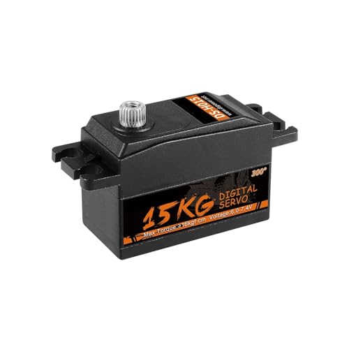 LHKQHRDL 15KG Großes Drehmoment Metallgetriebe Digital Low Profile Servo 300 Grad 1St von LHKQHRDL