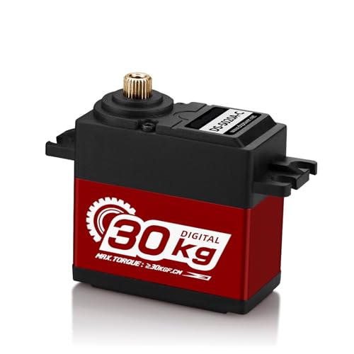 LHKQHRDL 20/30KG Servo Metallgetriebe Servos for 1/8 1/10 TRX4 Axial Scx10 104001 RC Auto 180/300° 1St(20KG 180 Degree BL) von LHKQHRDL