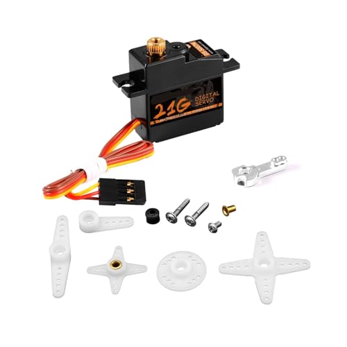 LHKQHRDL 2430 2435 bürstenlosen Motor Servo Combo for 1/14 1/16 RC Auto 144001 1Pcs(21g Servo with Arm) von LHKQHRDL