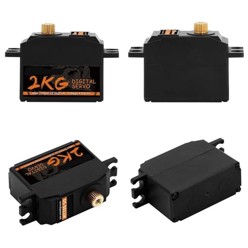 LHKQHRDL 2KG 6,6 KG 25g Metall Getriebe Core/Coreless Motor Digital RC Servo for 1/12 RC Auto Modell 450 500 1Pcs(2KG Core) von LHKQHRDL