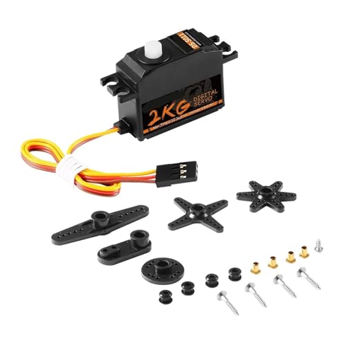 LHKQHRDL 2kg RC Servo 4,2KG Kunststoff/Metall Getriebe Servo for 1/18 1/16 144001 C24 D12 MN99S MN86(1pcs S011) von LHKQHRDL