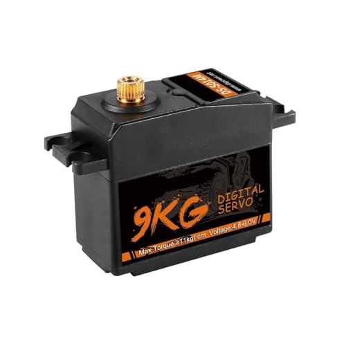 LHKQHRDL 5/10/20 stücke 9KG Digitale Metall Getriebe Servos for 1/8 1/10 104001 TRX4 SCX10 Yk4102 Mn99s Mn86 12428 RC Auto(10PCS 9KG) von LHKQHRDL