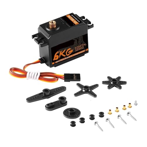 LHKQHRDL 6KG Digital Servo for 1/10 1/12 RC Auto Scx10 12428 124018 124019 1Pcs(6KG Metal Gear) von LHKQHRDL