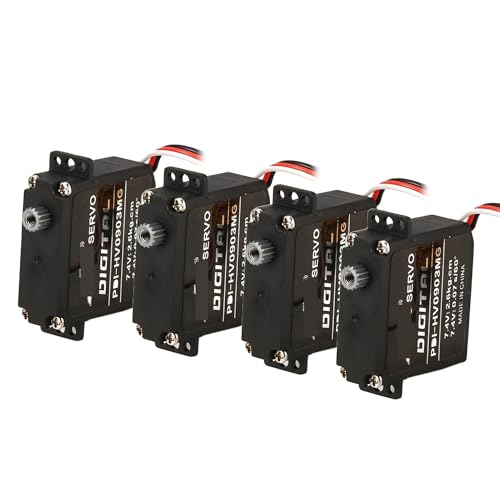 LHKQHRDL PDI-HV0903MG 1/2/4 STK. 2,6 kg RC-Servo Digitaler Servo mit Metallgetriebe und Kunststoffgehäuse(4PCS) von LHKQHRDL