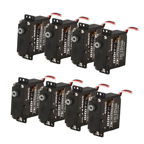 LHKQHRDL PDI-HV0903MG 1/2/4 STK. 2,6 kg RC-Servo Digitaler Servo mit Metallgetriebe und Kunststoffgehäuse(8PCS) von LHKQHRDL