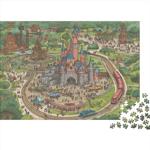 Amusement Park 1000 Teile Puzzle Puzzle Für Erwachsene Qualität Verlässlich Playground Kinder Teenager Spielzeug Geschenk Erwachsenenpuzzle Ab 14 Jahren 1000pcs (75x50cm) von LHOUIYERTE