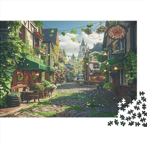 Beautiful Streets 1000 Teile Puzzle Puzzlespiel Qualität Verlässlich Windy Street Kinder Teenager Lernspiel Kinder Ab 14 Jahren 1000pcs (75x50cm) von LHOUIYERTE