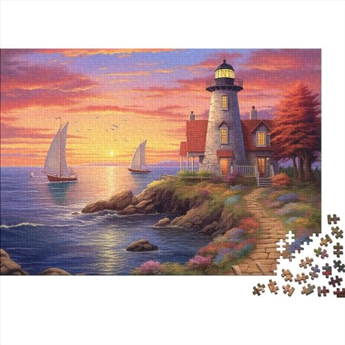 Coastal Lighthouses 1000 Stück Puzzles Puzzlespiel Qualität Verlässlich Lighthouses and Shores Und Kinder in Bewährter Buntes Legespiel Kinder Ab 14 Jahren 1000pcs (75x50cm) von LHOUIYERTE