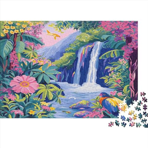 Jungle View 1000 Teile Puzzle Puzzle Für Erwachsene Qualität Verlässlich Jungle Scenery Und Kinder in Bewährter Buntes Legespiel Erwachsenenpuzzle Ab 14 Jahren 1000pcs (75x50cm) von LHOUIYERTE