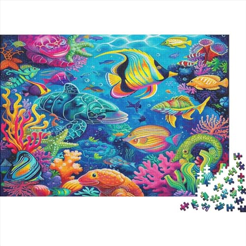 Submarine World 1000 Teile Puzzle Puzzlespiel Qualität Verlässlich Ocean Paradise Kinder Teenager Spielzeug Geschenk Erwachsenenpuzzle Ab 14 Jahren 1000pcs (75x50cm) von LHOUIYERTE