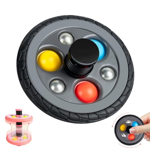 LHXLYSLS Multifunktions Fidget Spinner - Gyro Hand Finger Spinning Running Tire mit Bounce & Pop Bubble, Schreibtisch Spielzeug zur Stress Angst Relief (Schwarz) Geschenk für Kinder 3-10 Jahre von LHXLYSLS