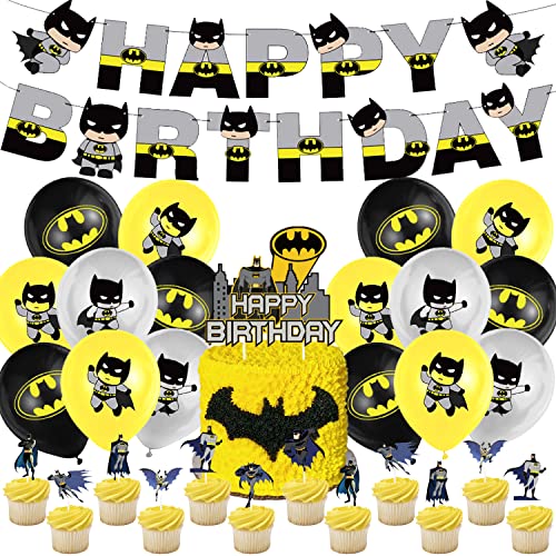 Deko Geburtstag Kinder 34 pcs,Party Deko,Luftballons Geburtstag,Ballon,Cake Topper,Banner,Tortendeko,Party Supplies,für Kinder Geburtstag Party von LHYQDM