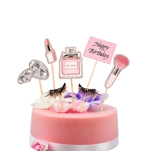 LIANRISES 35 Stück Happy Birthday Tortendeko Kosmetik MäDchen Tortendeko Geburtstag MäDchen Happy Birthday Cake Topper Lippenstift Augenlinien Wimpern Parfüm LIANRISES 35 Stück Happy Birthday Tortendeko Kosmetik MäDchen Tortendeko Geburtstag MäDchen Happy Birthday Cake Topper Lippenstift Augenlinien Wimpern Parfüm von LIANRISES