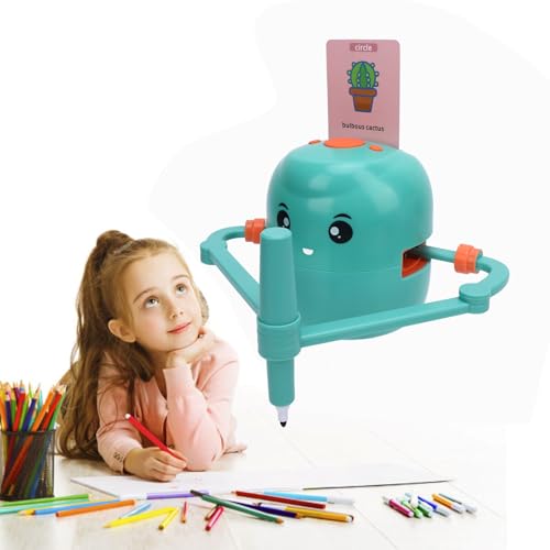 LICAEVEY Roboter Zeichnen für Kinder, Niedliche Interaktive Bildungszeichnung Roboter, Voice Interactive Educational Toy mit 100 Word -Karten 16 Farbstifte für Jungen und Mädchen Im Alter (hellgrün) LICAEVEY Roboter Zeichnen für Kinder, Niedliche Interaktive Bildungszeichnung Roboter, Voice Interactive Educational Toy mit 100 Word -Karten 16 Farbstifte für Jungen und Mädchen Im Alter (hellgrün) von LICAEVEY