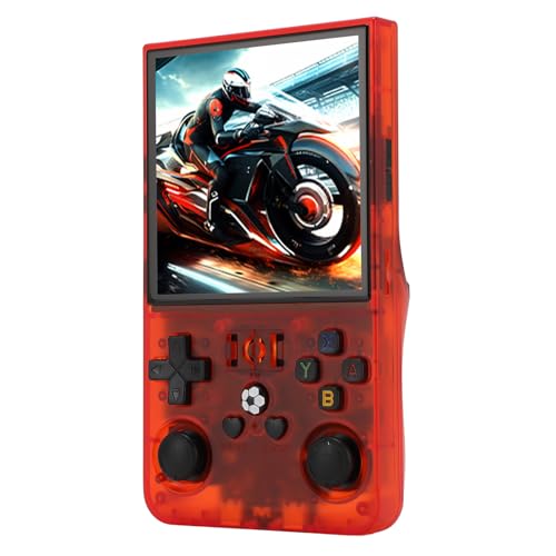 R36MAX Retro-Handheld-Spielekonsole, Handheld-Spielekonsole mit 4-Zoll-IPS-Display, Unterstützt 18000 Spiele und 60 Emulatoren, 64/128 GB Speicher, Spielekonsole Unterstützt HDMI von LICAEVEY