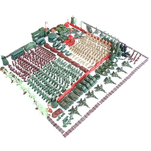 LICHENGTAI 488 Teiliges Soldaten Spielset, Streitkräfte Armee Männer Soldaten Kampf Bewegliche Actionfiguren Armee Jungs Plastik Soldate Spielset Militär Spielzeug für Sand Tabelle Kinder Spielzeug von LICHENGTAI