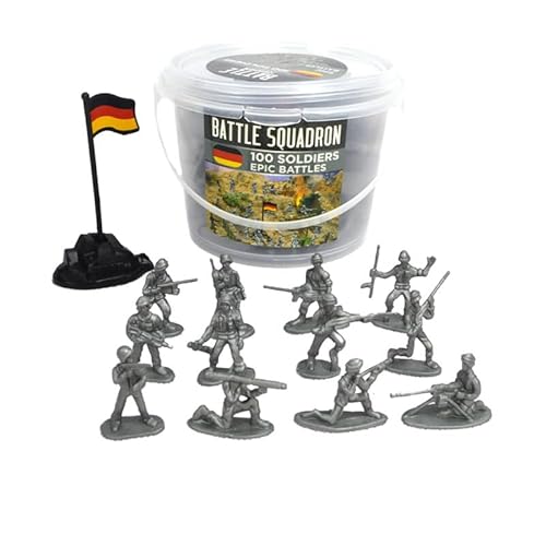 LICHENGTAI Armee Figuren Set, 100 Teiliges Soldaten Spielset Fahrzeuge Kunststoff Kampf Kraft Flugzeug Mini Tank Jets Fahnen Spielset Gruppe Battlefield Zubehör für Sand Tabelle Kinder Spielzeug von LICHENGTAI