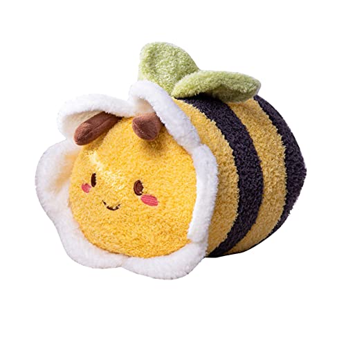 LICHENGTAI Biene Bee Plüsch Spielzeug, Super Weiches Bienenplüschpuppenspielzeug Kawaii Honigbienenplüschkissenkissen Tiergefüllte Plüschpuppe Geburtstagsgeschenk für Kinder Jungen Mädchen, 30CM von LICHENGTAI