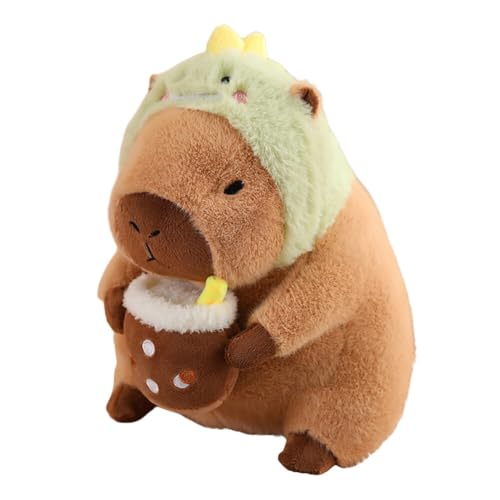 LICHENGTAI Capybara Plüschtier, 40cm Niedliche Realistisches Capybara Kuscheltier mit Lustigen Kostümen Flauschiges Puppen Stofftier Spielzeug Wurfkissen Wohndekor Geschenk für Kinder Mädchen Jungen von LICHENGTAI