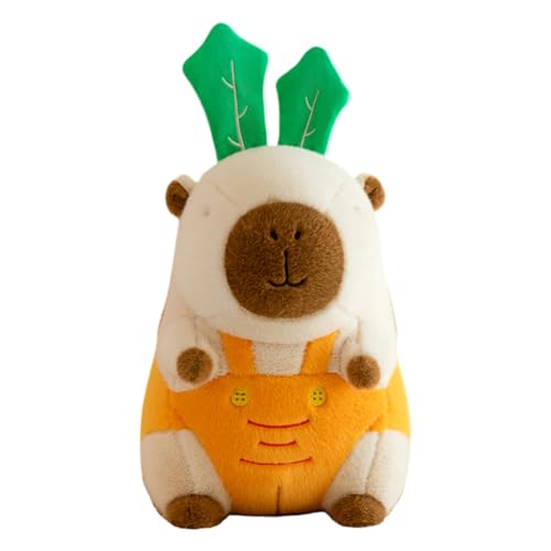 LICHENGTAI Capybara Plüschtier, Niedliche Karotte Capybara Throw Kissen Kawaii Süße Plush Kuscheltier Simulation Capybara Plüschtier für Kinder Jungen Mädchen von LICHENGTAI