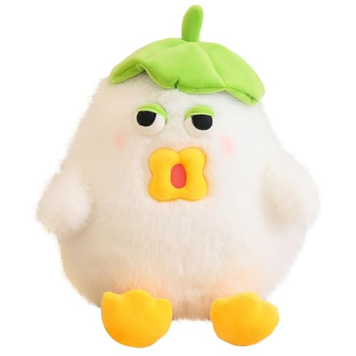 LICHENGTAI Huhn Plüschtier 25cm, Super Weiche Henne Puppe Plüsch Kissen Spielzeug Lustige Huhn Stofftier Kuscheltier Flauschiges Plüschkissen Wurfkissen Geschenk für Kinder Jungen Mädchen von LICHENGTAI