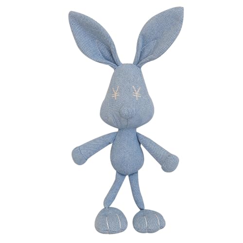 LICHENGTAI Kaninchen Plüschtier, Simulation Kaninchen Puppe 30CM Bezaubernde Denim Bunny Puppe Niedlichen Kaninchen Plushier für Bett Wohnzimmer Schlafzimmer von LICHENGTAI